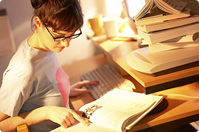 Person researching