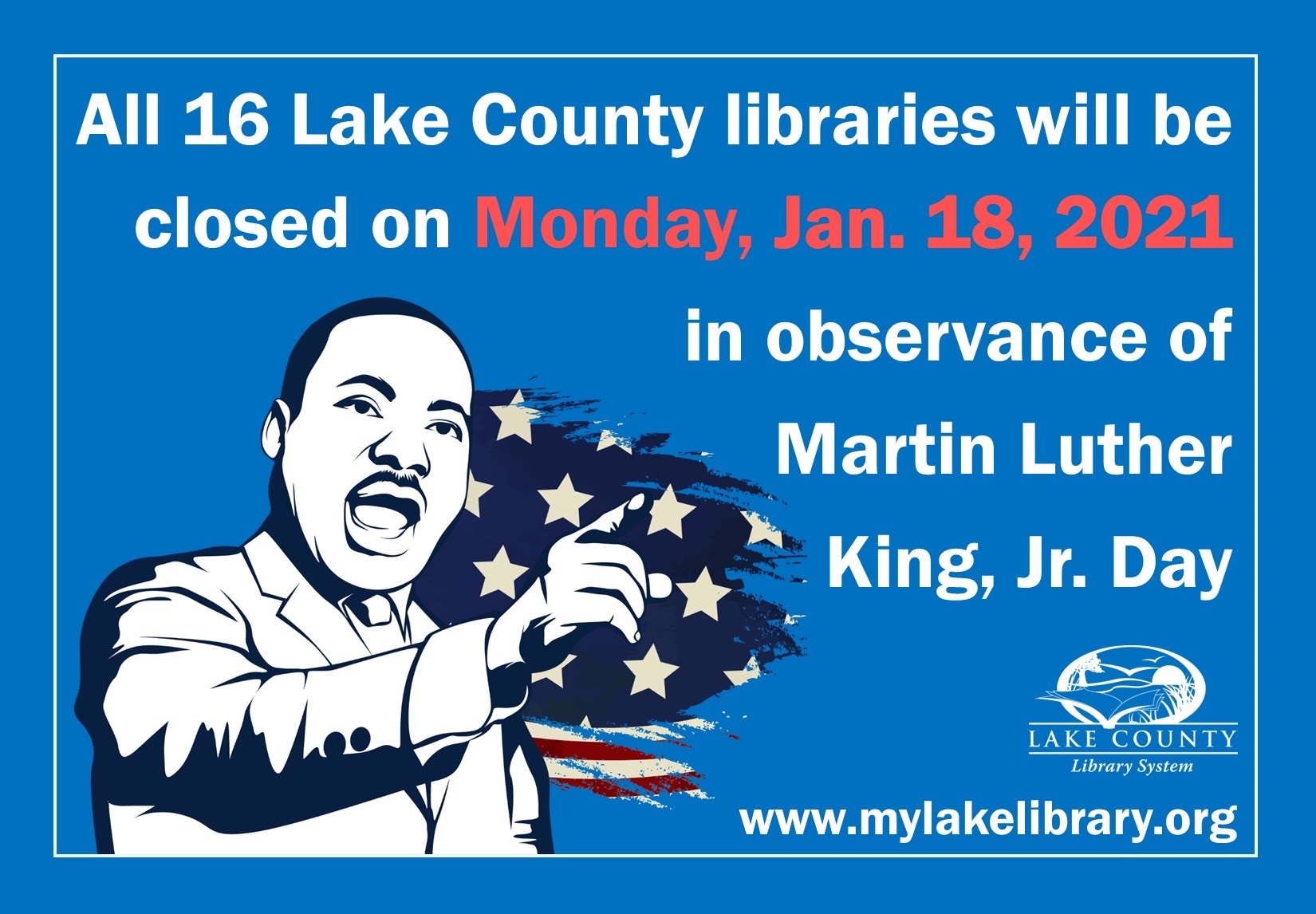 All 16 libraries closed. Man. Flag.