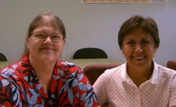 Myla Thompson, Literacy Tutor and Cecilia Farranto (Adult Learner) 